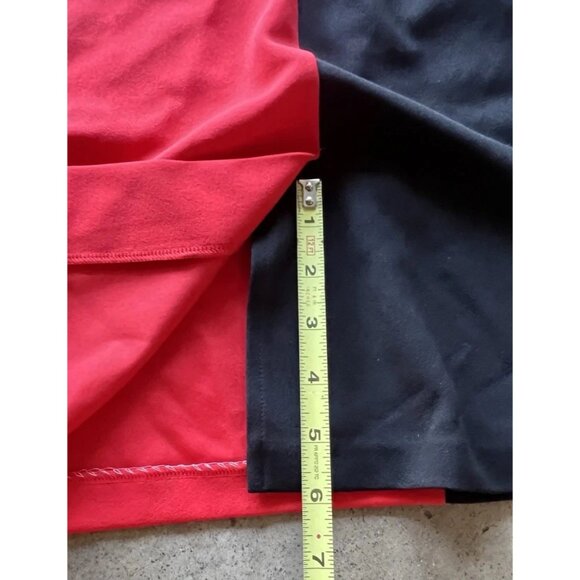 Vince Camuto women’s Size 10 Retro Pattern Red Black White Dress Zip Formal - Picture 12 of 15